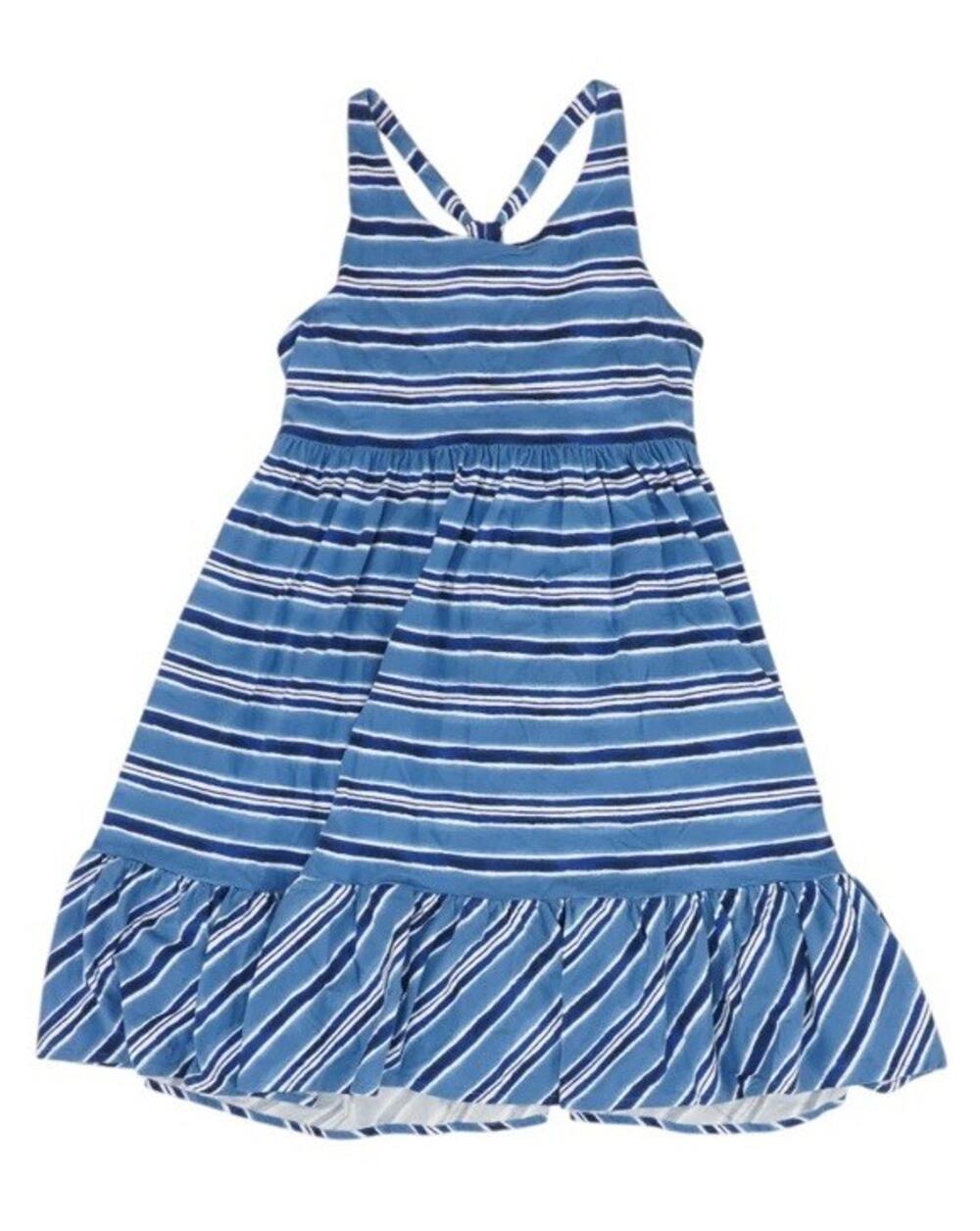 NWT Polo Ralph Lauren Racerback Dress Blue Striped Sleevless Girls Size XL